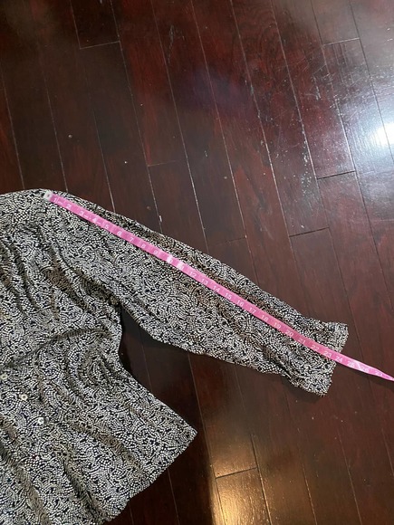 Vintage Liz Claiborne Blouse Long Sleeves Size 8 Black White - Picture 5 of 7